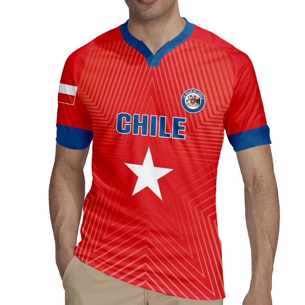 Custom Chile Star Football Rugby Jersey Vamos La Roja