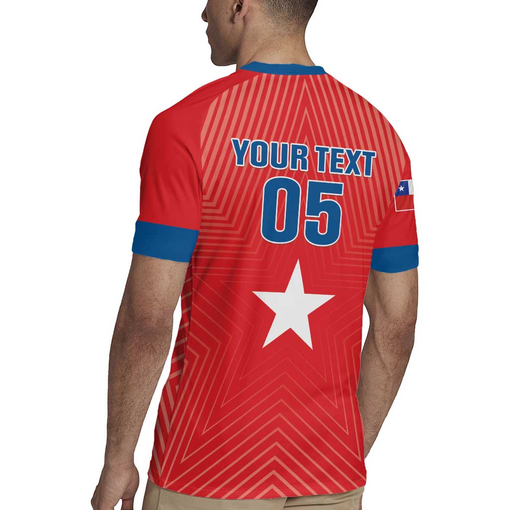 Custom Chile Star Football Rugby Jersey Vamos La Roja