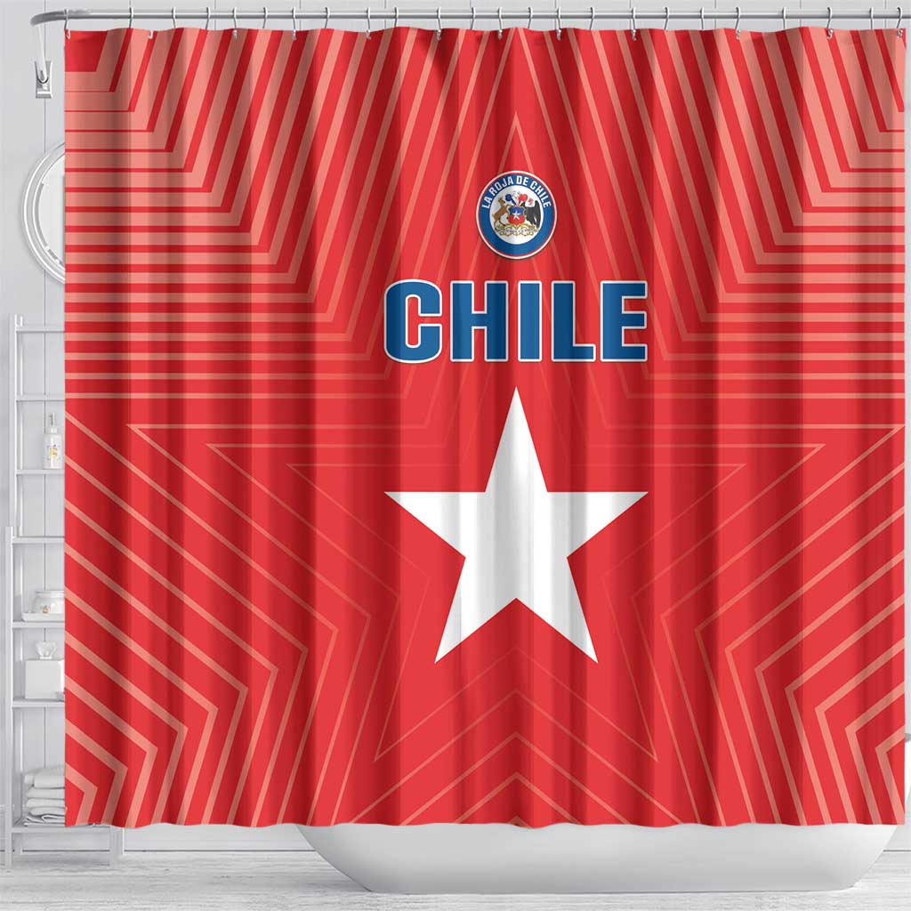 Chile Star Football Shower Curtain Vamos La Roja