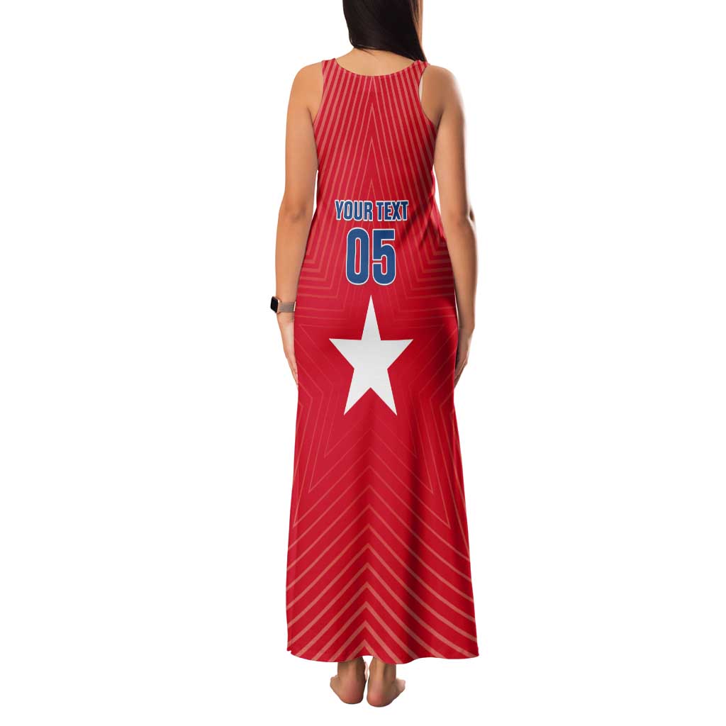 Custom Chile Star Football Tank Maxi Dress Vamos La Roja