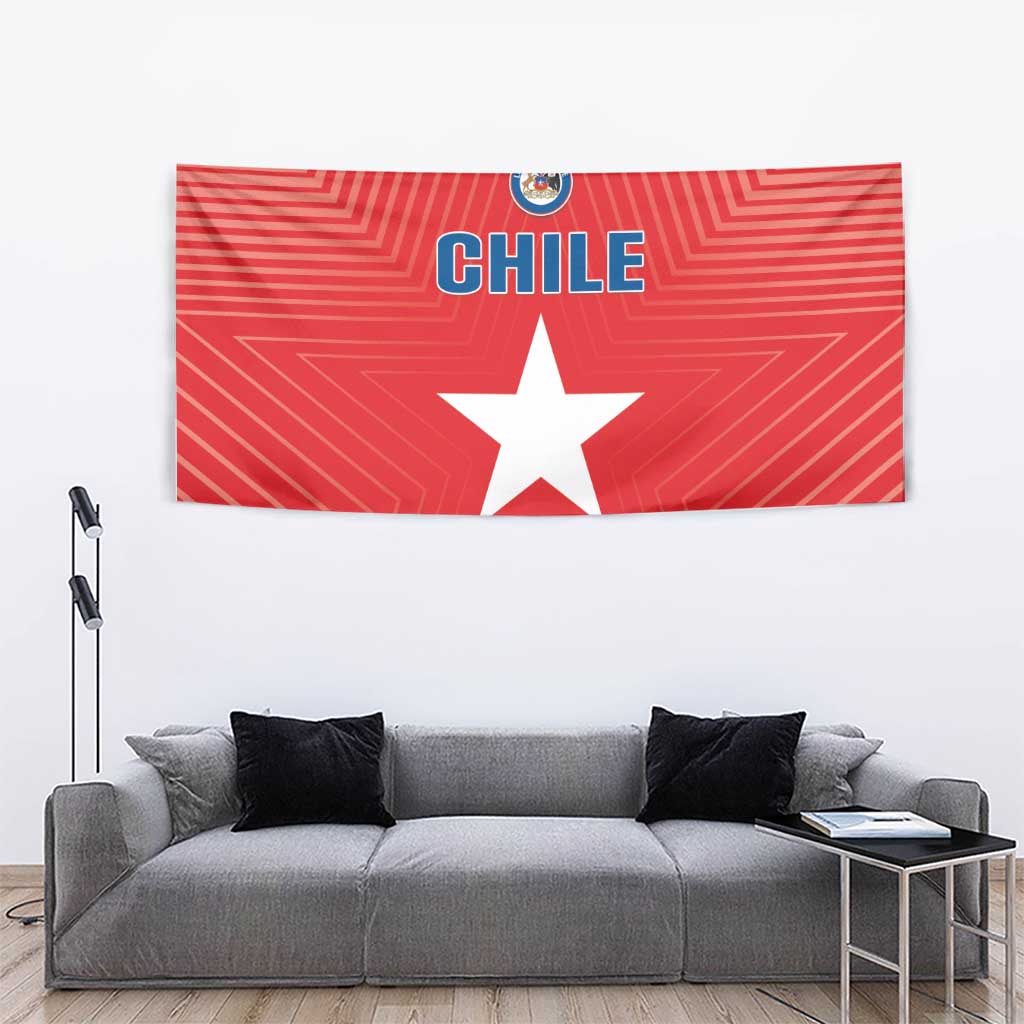 Chile Star Football Tapestry Vamos La Roja