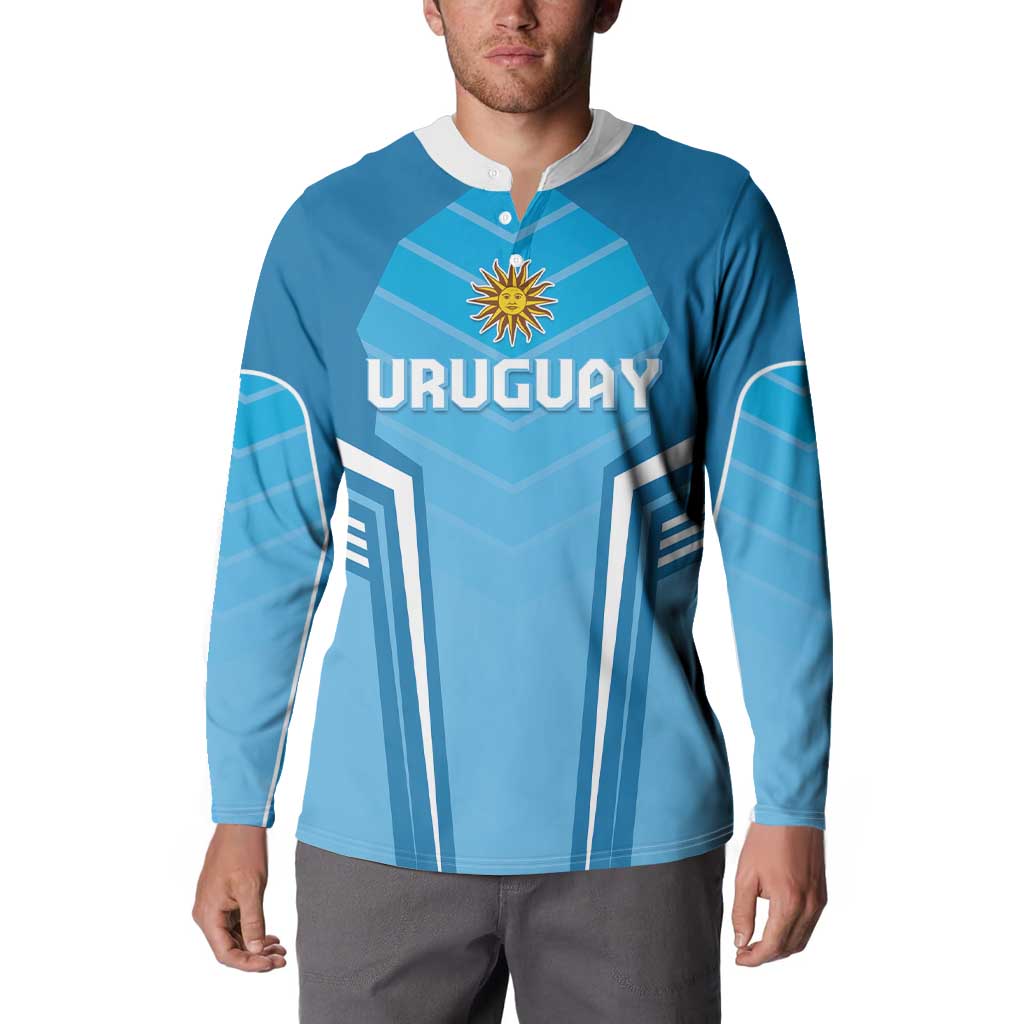Custom Uruguay Football Button Sweatshirt Unique Style