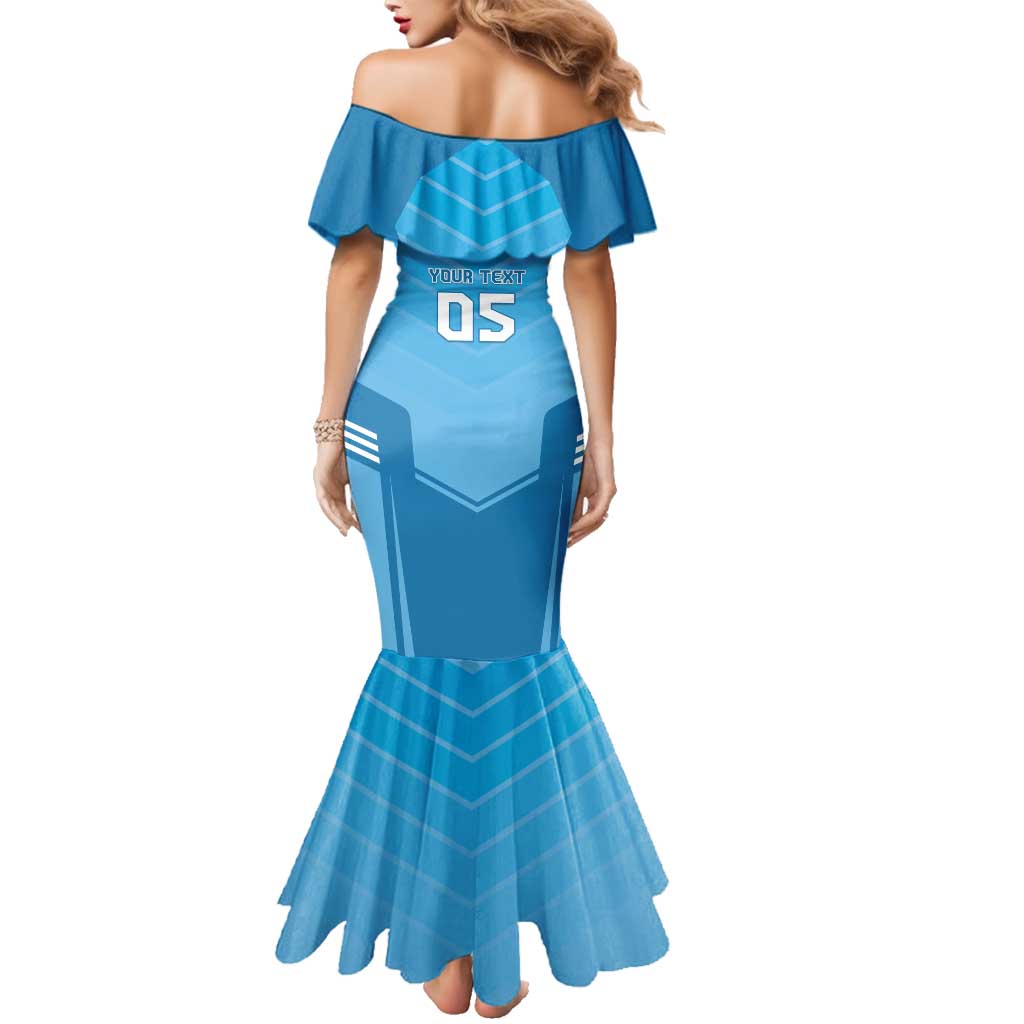 Custom Uruguay Football Family Matching Mermaid Dress and Hawaiian Shirt Unique Style