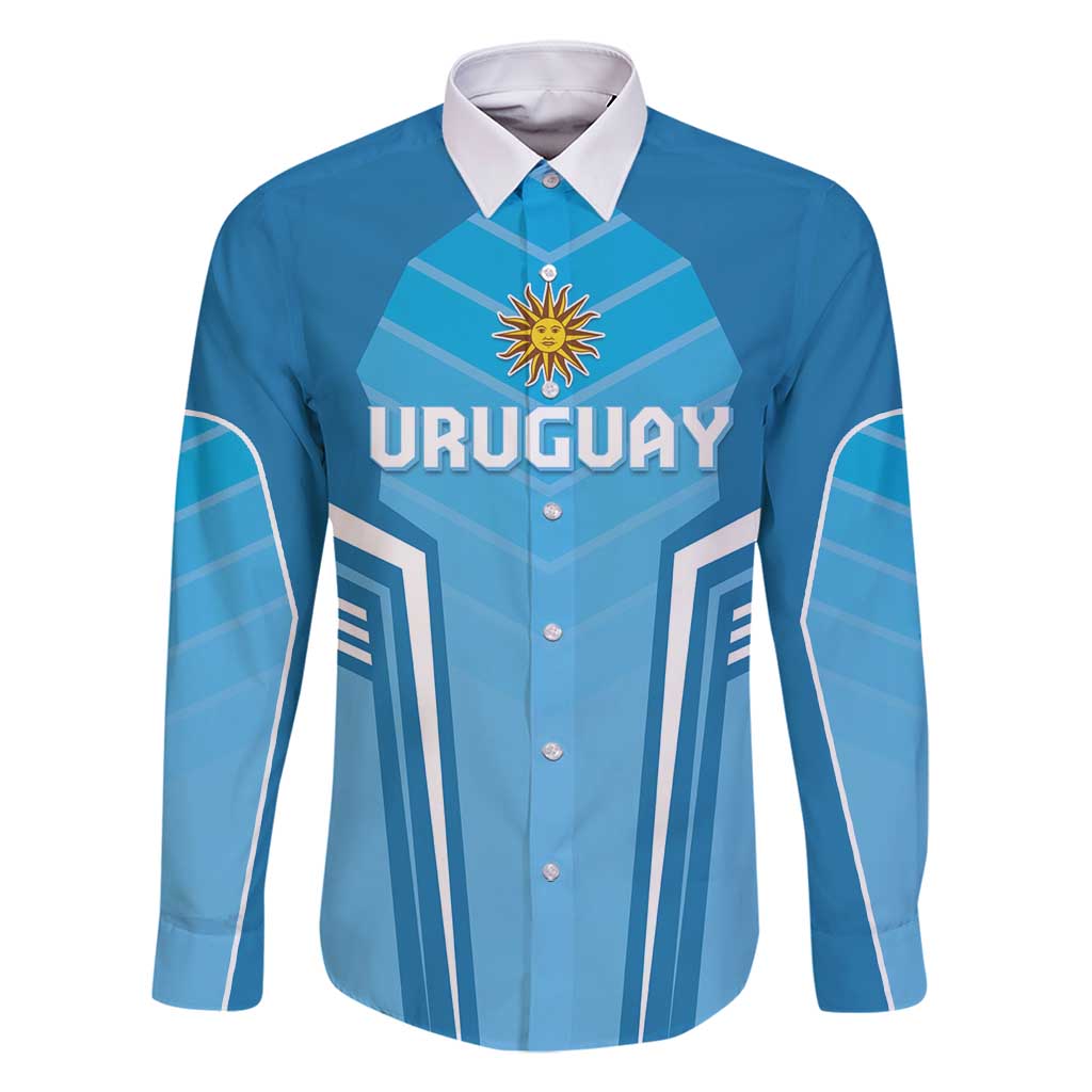 Custom Uruguay Football Family Matching Off Shoulder Short Dress and Hawaiian Shirt Unique Style