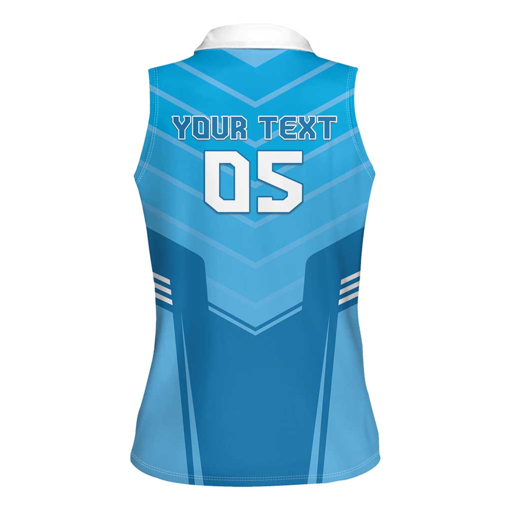 Custom Uruguay Football Women Sleeveless Polo Shirt Unique Style