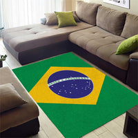 Brazil Football Area Rug Flag Style