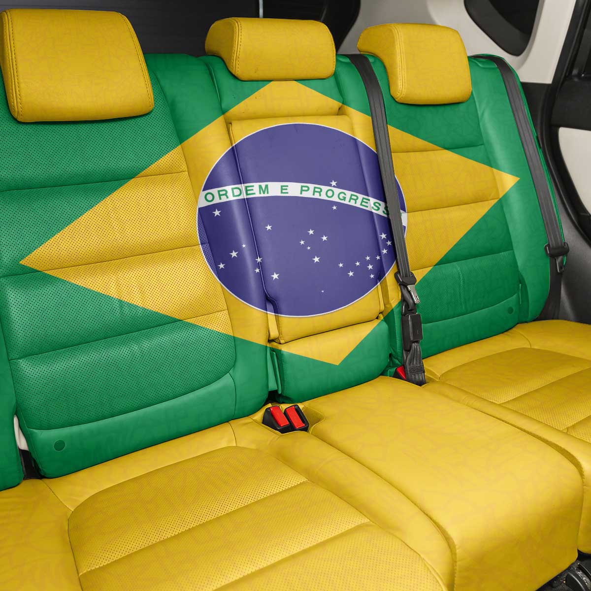 Brazil Football Back Car Seat Cover Flag Style