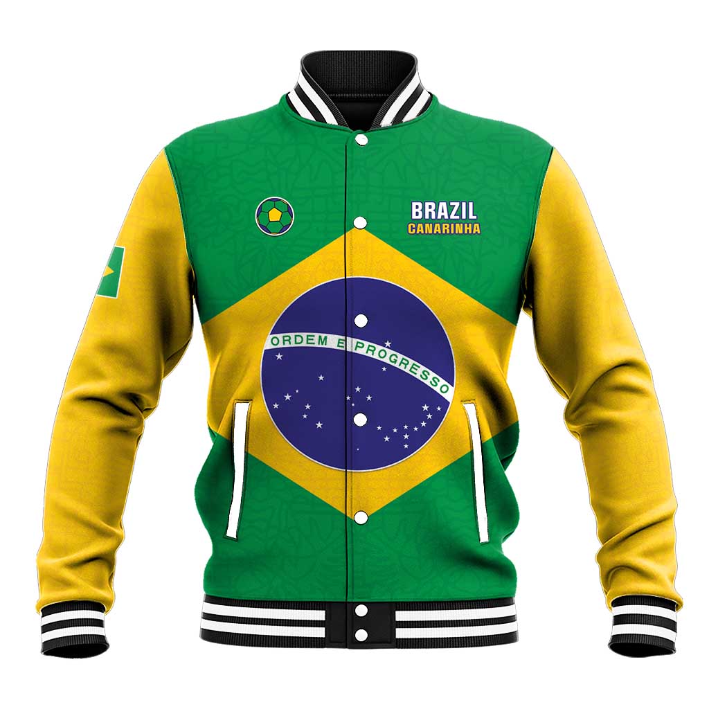 Custom Brazil Football Baseball Jacket Flag Style
