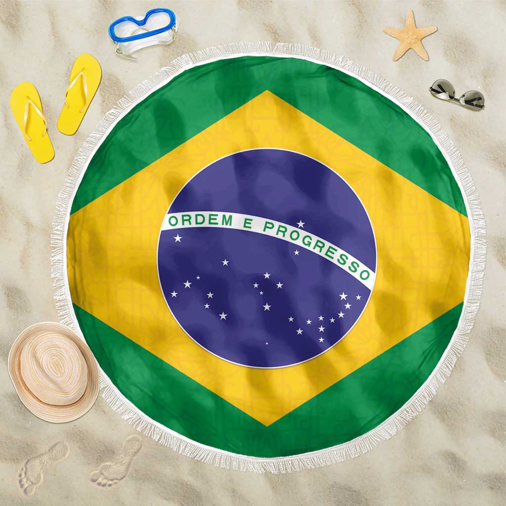 Brazil Football Beach Blanket Flag Style