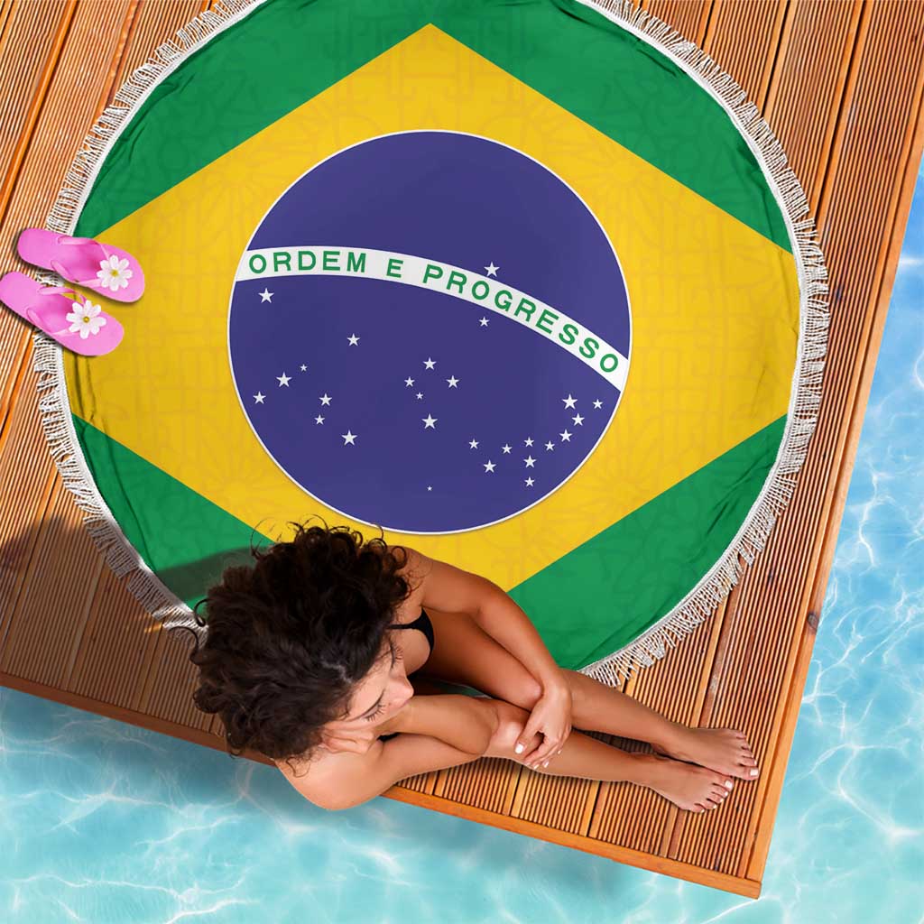 Brazil Football Beach Blanket Flag Style