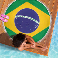 Brazil Football Beach Blanket Flag Style