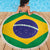 Brazil Football Beach Blanket Flag Style