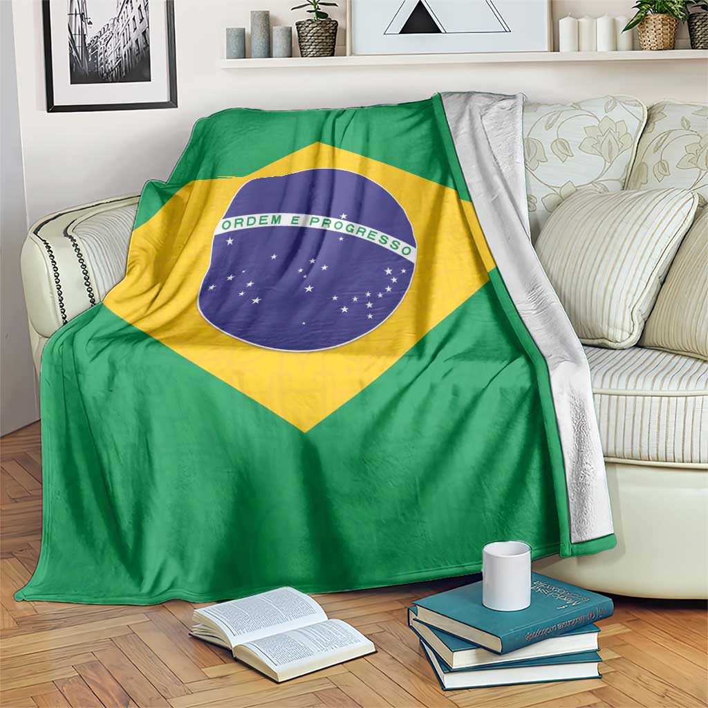 Brazil Football Blanket Flag Style