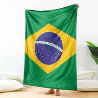 Brazil Football Blanket Flag Style