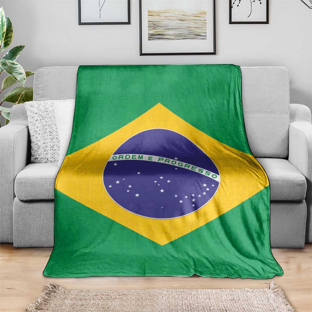 Brazil Football Blanket Flag Style
