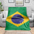 Brazil Football Blanket Flag Style