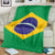 Brazil Football Blanket Flag Style