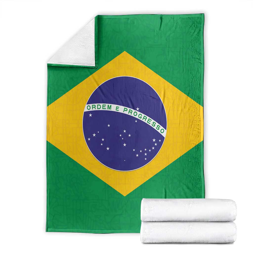 Brazil Football Blanket Flag Style