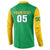 Custom Brazil Football Button Sweatshirt Flag Style