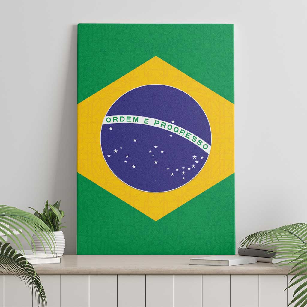 Brazil Football Canvas Wall Art Flag Style