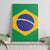 Brazil Football Canvas Wall Art Flag Style