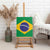 Brazil Football Canvas Wall Art Flag Style