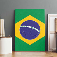 Brazil Football Canvas Wall Art Flag Style