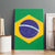 Brazil Football Canvas Wall Art Flag Style