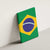 Brazil Football Canvas Wall Art Flag Style