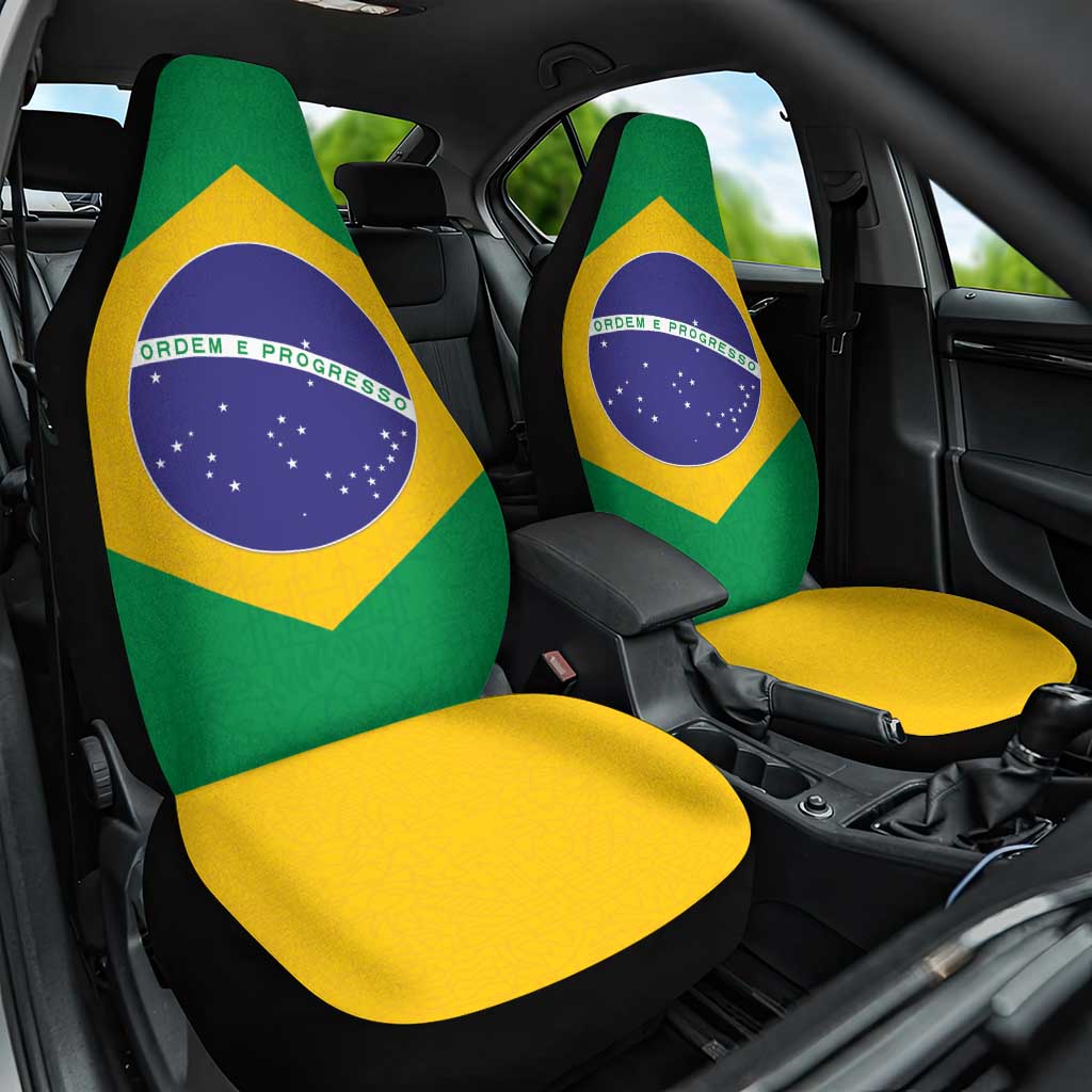 Brazil Football Car Seat Cover Flag Style