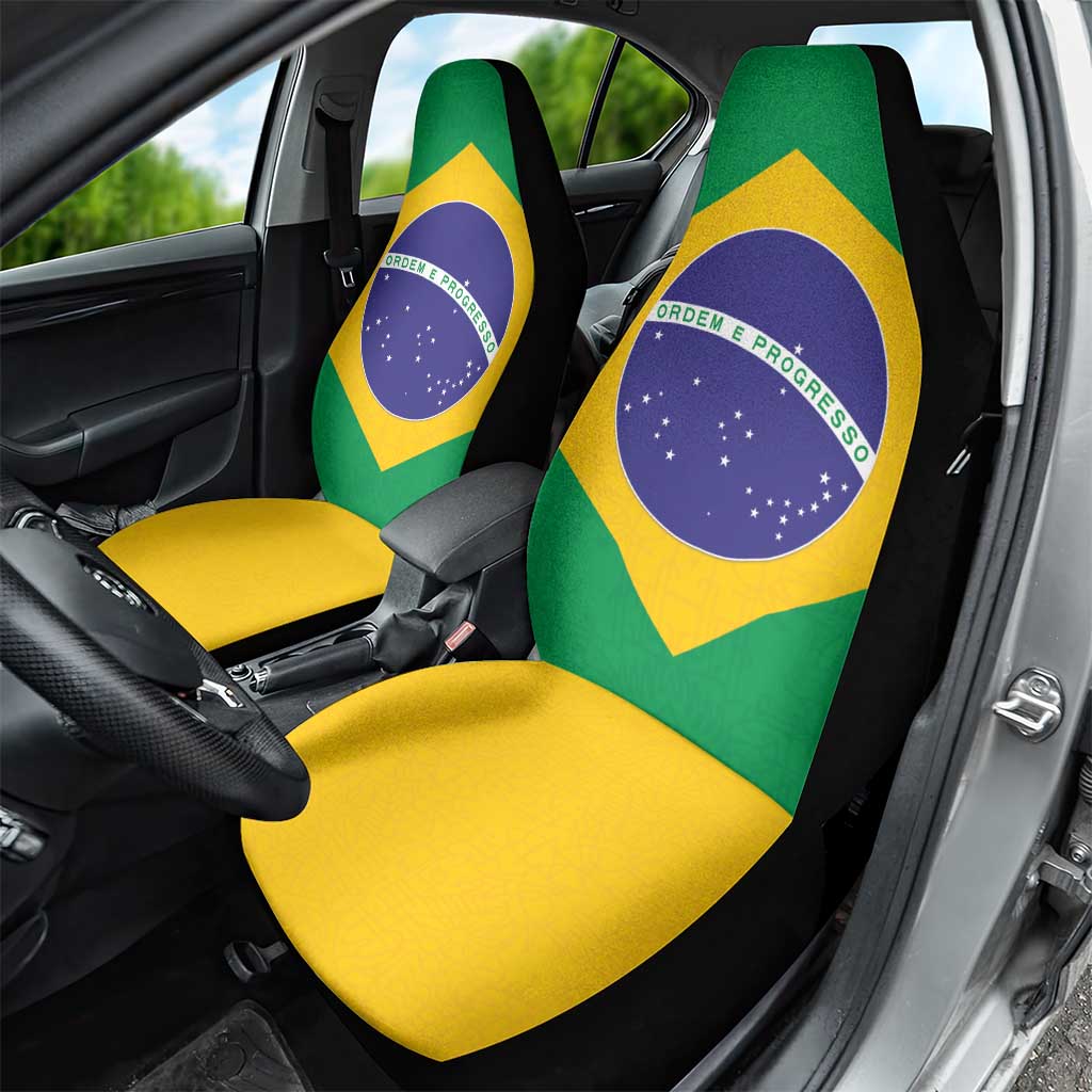 Brazil Football Car Seat Cover Flag Style