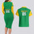 Custom Brazil Football Couples Matching Long Sleeve Bodycon Dress and Hawaiian Shirt Flag Style