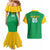 Custom Brazil Football Couples Matching Mermaid Dress and Hawaiian Shirt Flag Style