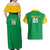 Custom Brazil Football Couples Matching Off Shoulder Maxi Dress and Hawaiian Shirt Flag Style