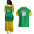 Custom Brazil Football Couples Matching Puletasi and Hawaiian Shirt Flag Style