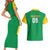 Custom Brazil Football Couples Matching Short Sleeve Bodycon Dress and Hawaiian Shirt Flag Style
