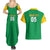 Custom Brazil Football Couples Matching Summer Maxi Dress and Hawaiian Shirt Flag Style