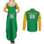 Custom Brazil Football Couples Matching Summer Maxi Dress and Long Sleeve Button Shirt Flag Style