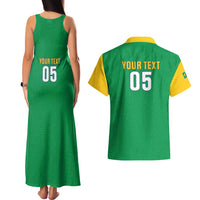 Custom Brazil Football Couples Matching Tank Maxi Dress and Hawaiian Shirt Flag Style