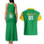 Custom Brazil Football Couples Matching Tank Maxi Dress and Hawaiian Shirt Flag Style