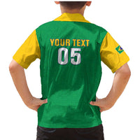 Custom Brazil Football Family Matching Mermaid Dress and Hawaiian Shirt Flag Style
