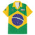 Custom Brazil Football Family Matching Mermaid Dress and Hawaiian Shirt Flag Style