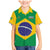 Custom Brazil Football Family Matching Mermaid Dress and Hawaiian Shirt Flag Style