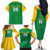 Custom Brazil Football Family Matching Off The Shoulder Long Sleeve Dress and Hawaiian Shirt Flag Style