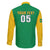Custom Brazil Football Family Matching Off The Shoulder Long Sleeve Dress and Hawaiian Shirt Flag Style