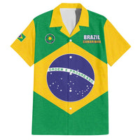 Custom Brazil Football Family Matching Off Shoulder Maxi Dress and Hawaiian Shirt Flag Style