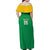 Custom Brazil Football Family Matching Off Shoulder Maxi Dress and Hawaiian Shirt Flag Style