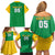 Custom Brazil Football Family Matching Off Shoulder Short Dress and Hawaiian Shirt Flag Style