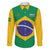 Custom Brazil Football Family Matching Puletasi and Hawaiian Shirt Flag Style