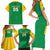 Custom Brazil Football Family Matching Short Sleeve Bodycon Dress and Hawaiian Shirt Flag Style